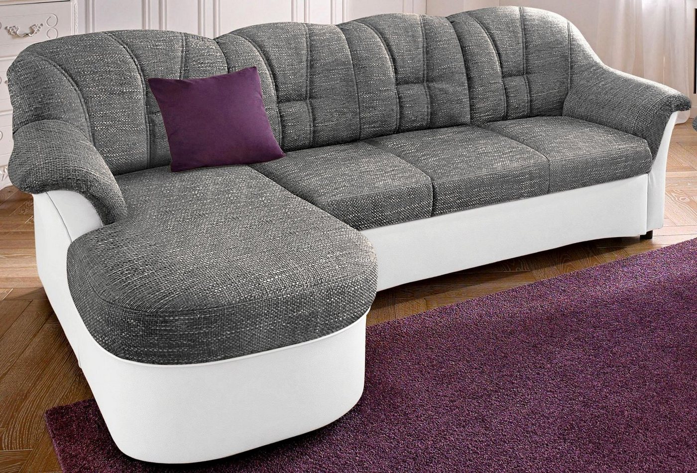 DOMO collection Ecksofa Flores Schlafsofa, B/T/H: 233/142/86 cm, L-Form, wahlweise mit Bettfunktion, wahlweise mit Federkern, auch in Leder von DOMO collection