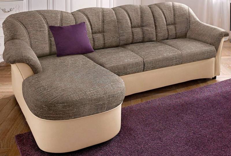 DOMO collection Ecksofa Flores Schlafsofa, B/T/H: 233/142/86 cm, L-Form, wahlweise mit Bettfunktion, wahlweise mit Federkern, auch in Leder von DOMO collection