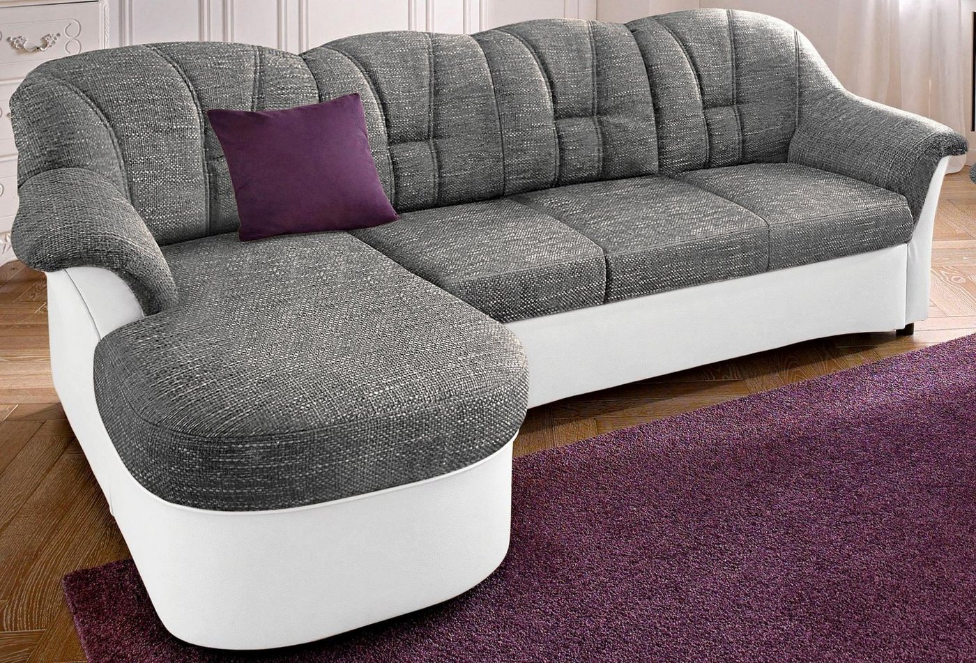 DOMO collection Ecksofa Flores Schlafsofa, B/T/H: 233/142/86 cm, L-Form, wahlweise mit Bettfunktion, wahlweise mit Federkern, auch in Leder von DOMO collection