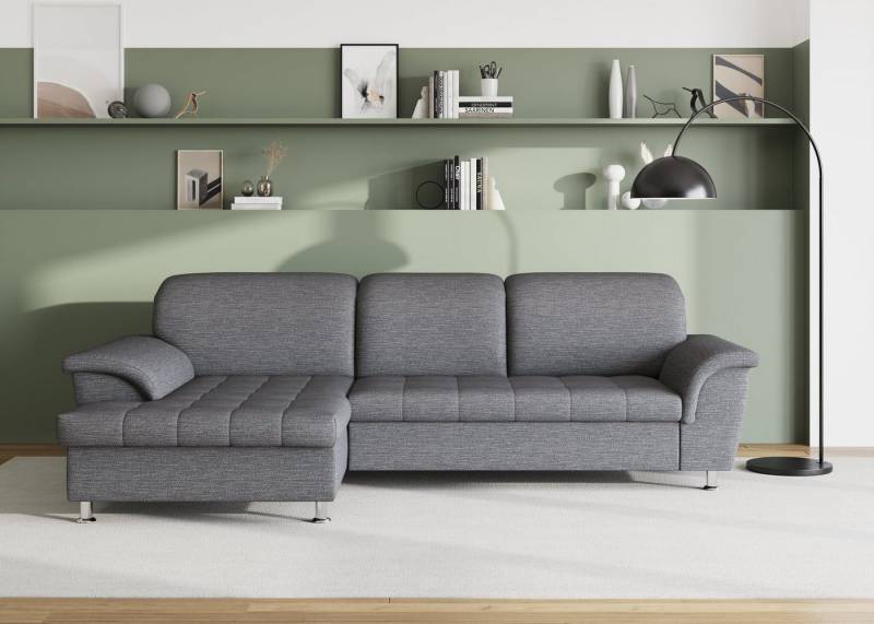 DOMO collection Ecksofa Franzi Steppung im Sitzbereich B7T/H: 278/162/80 cm, L-Form, wahlweise mit Bettfunktion, Bettkasten und Kopfteilverstellung von DOMO collection