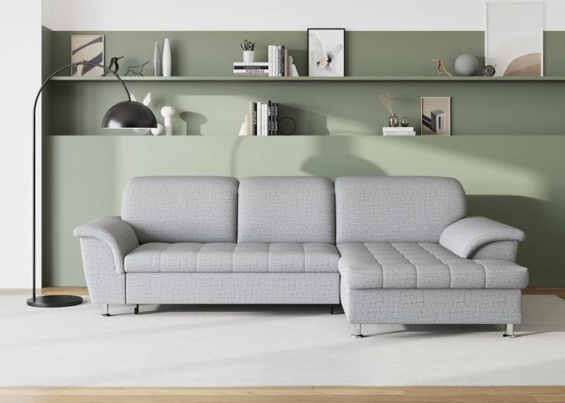 DOMO collection Ecksofa Franzi Steppung im Sitzbereich B7T/H: 278/162/80 cm, L-Form, wahlweise mit Bettfunktion, Bettkasten und Kopfteilverstellung von DOMO collection