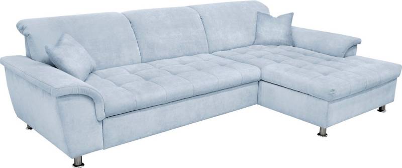 DOMO collection Ecksofa Franzi Steppung im Sitzbereich B7T/H: 278/162/80 cm, L-Form, wahlweise mit Bettfunktion, Bettkasten und Kopfteilverstellung von DOMO collection