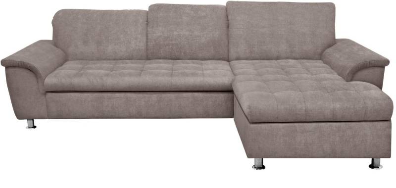 DOMO collection Ecksofa Franzi Steppung im Sitzbereich B7T/H: 278/162/80 cm, L-Form, wahlweise mit Bettfunktion, Bettkasten und Kopfteilverstellung von DOMO collection
