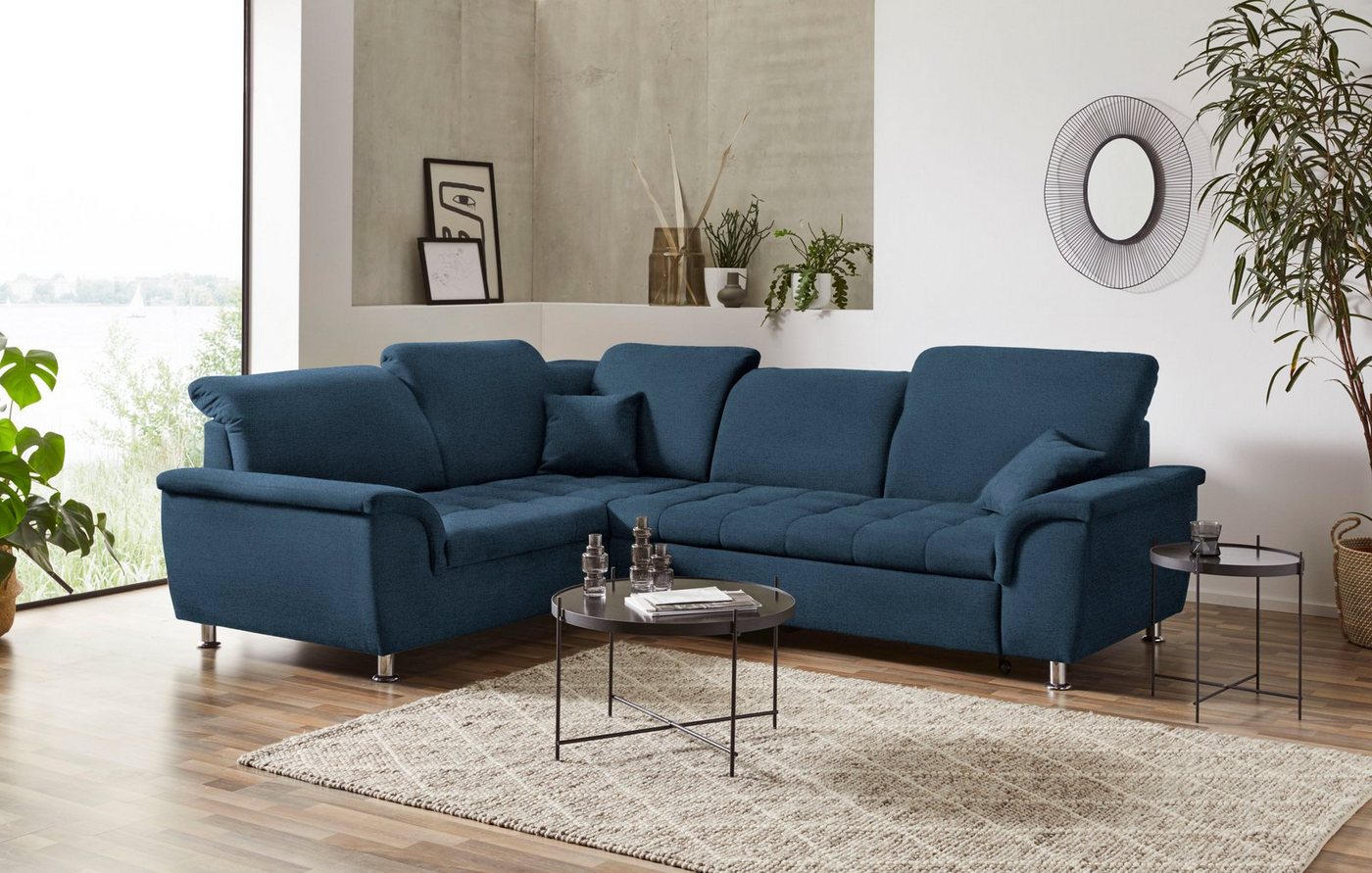 DOMO collection Ecksofa Franzi L-Form, wahlweise mit Kopfteilverstellung (dann Breite: 275 cm) von DOMO collection