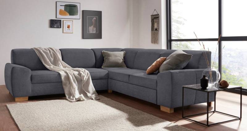 DOMO collection Ecksofa Incanto kubische Formensprache, komfortabel, flache Armlehnen, L-Form, wahlweise mit Bettfunktion von DOMO collection