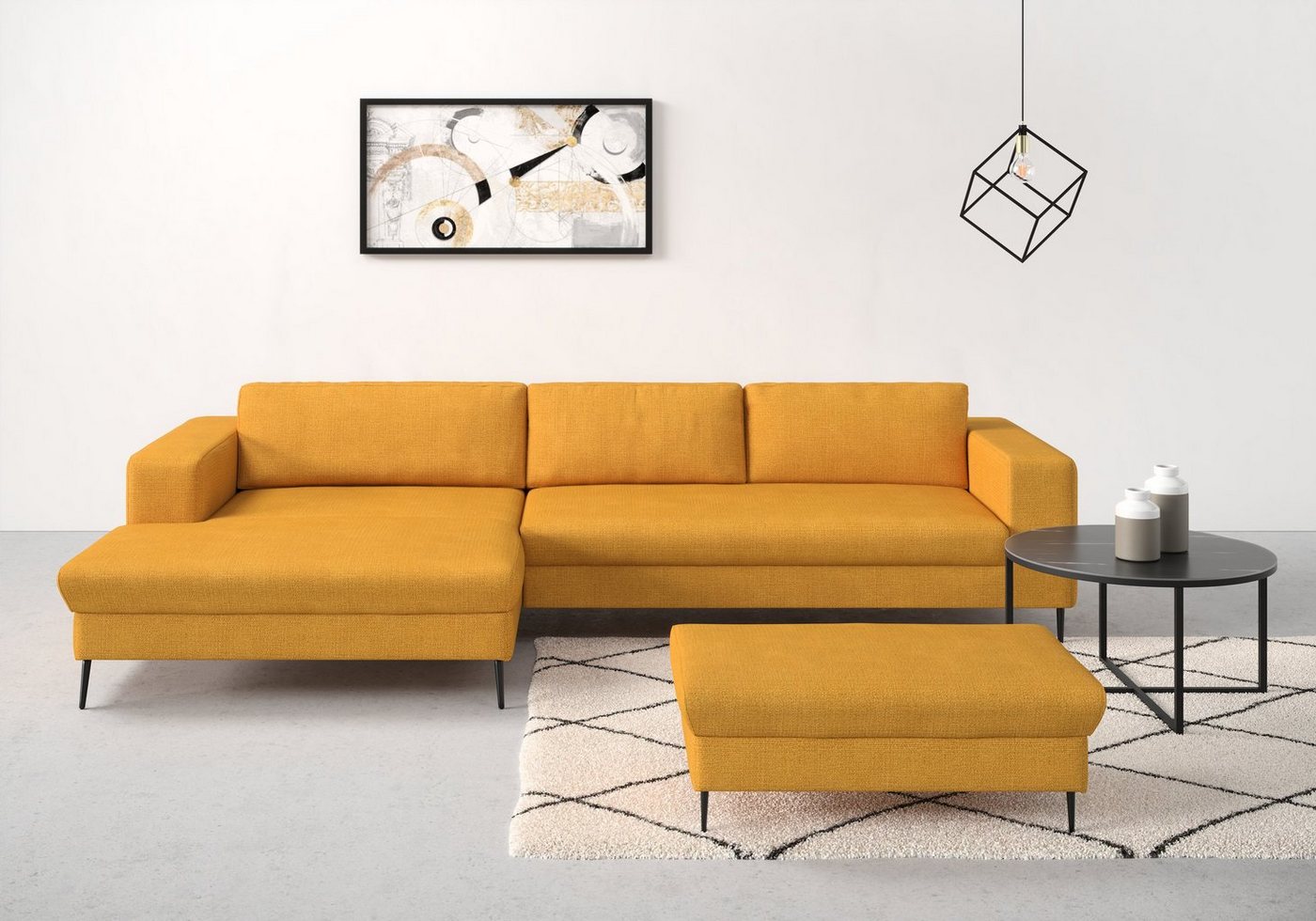 DOMO collection Ecksofa Modica L-Form, moderne Optik mit großzügiger RecamiÃ¨re, auch in Cord von DOMO collection