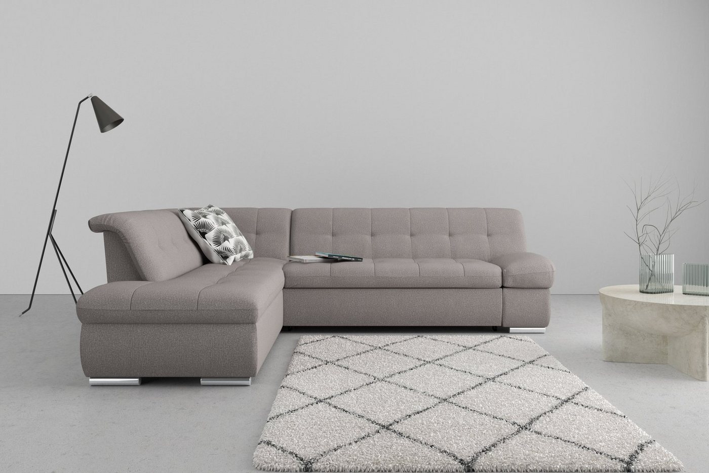 DOMO collection Ecksofa Mona L-Form, wahlweise mit Bett- und Armlehnfunktion von DOMO collection