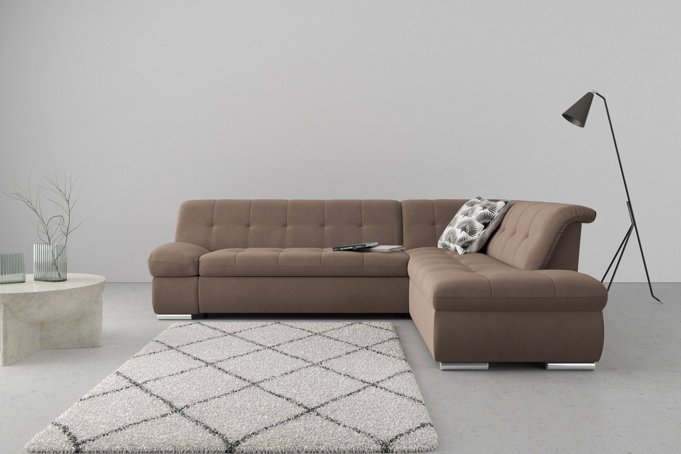 DOMO collection Ecksofa Mona L-Form, wahlweise mit Bett- und Armlehnfunktion von DOMO collection