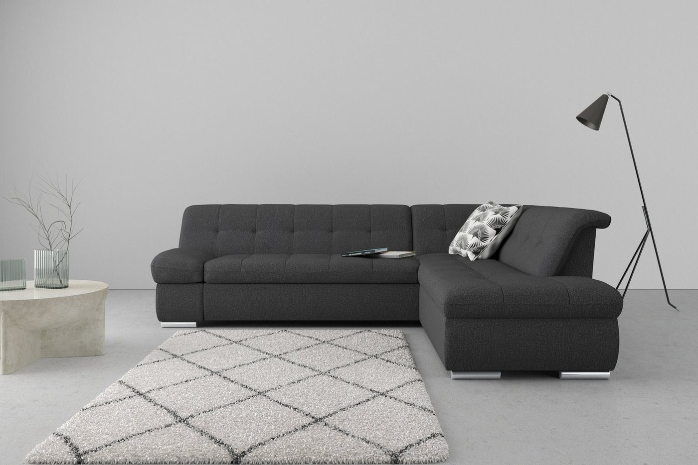 DOMO collection Ecksofa Mona L-Form, wahlweise mit Bett- und Armlehnfunktion von DOMO collection