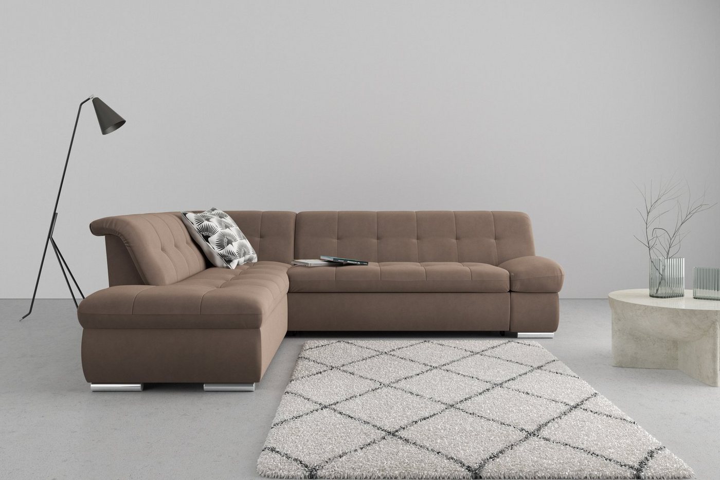 DOMO collection Ecksofa Mona L-Form, wahlweise mit Bett- und Armlehnfunktion von DOMO collection