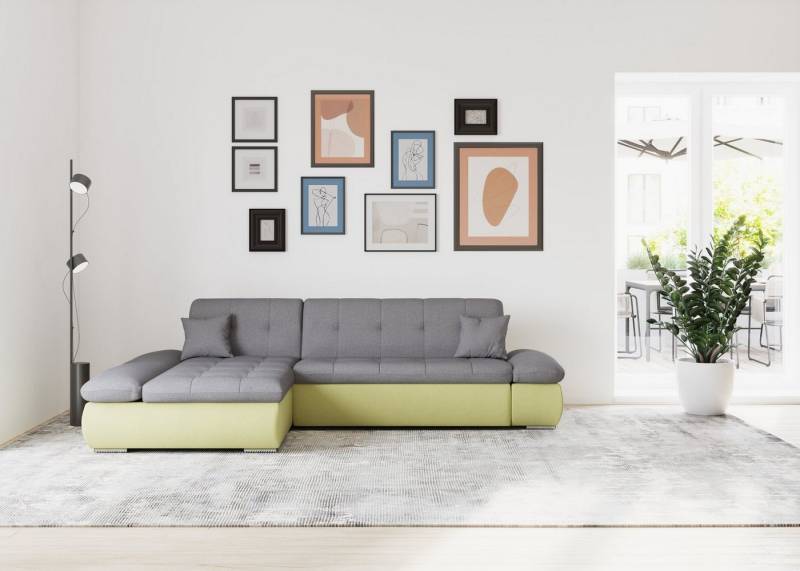 DOMO collection Ecksofa Moric Schlafsofa B/T/H 300/172/80 cm, auch in Cord, L-Form, XXL-Format, wahlweise auch mit Bettfunktion und Armverstellung von DOMO collection