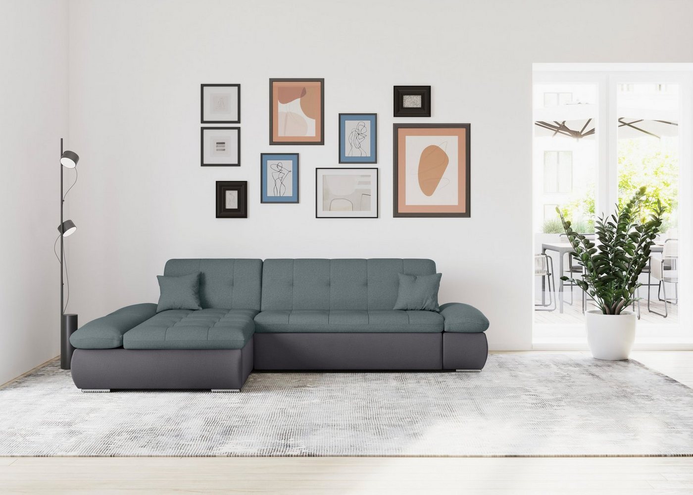 DOMO collection Ecksofa Moric Schlafsofa B/T/H 300/172/80 cm, auch in Cord, L-Form, XXL-Format, wahlweise auch mit Bettfunktion und Armverstellung von DOMO collection