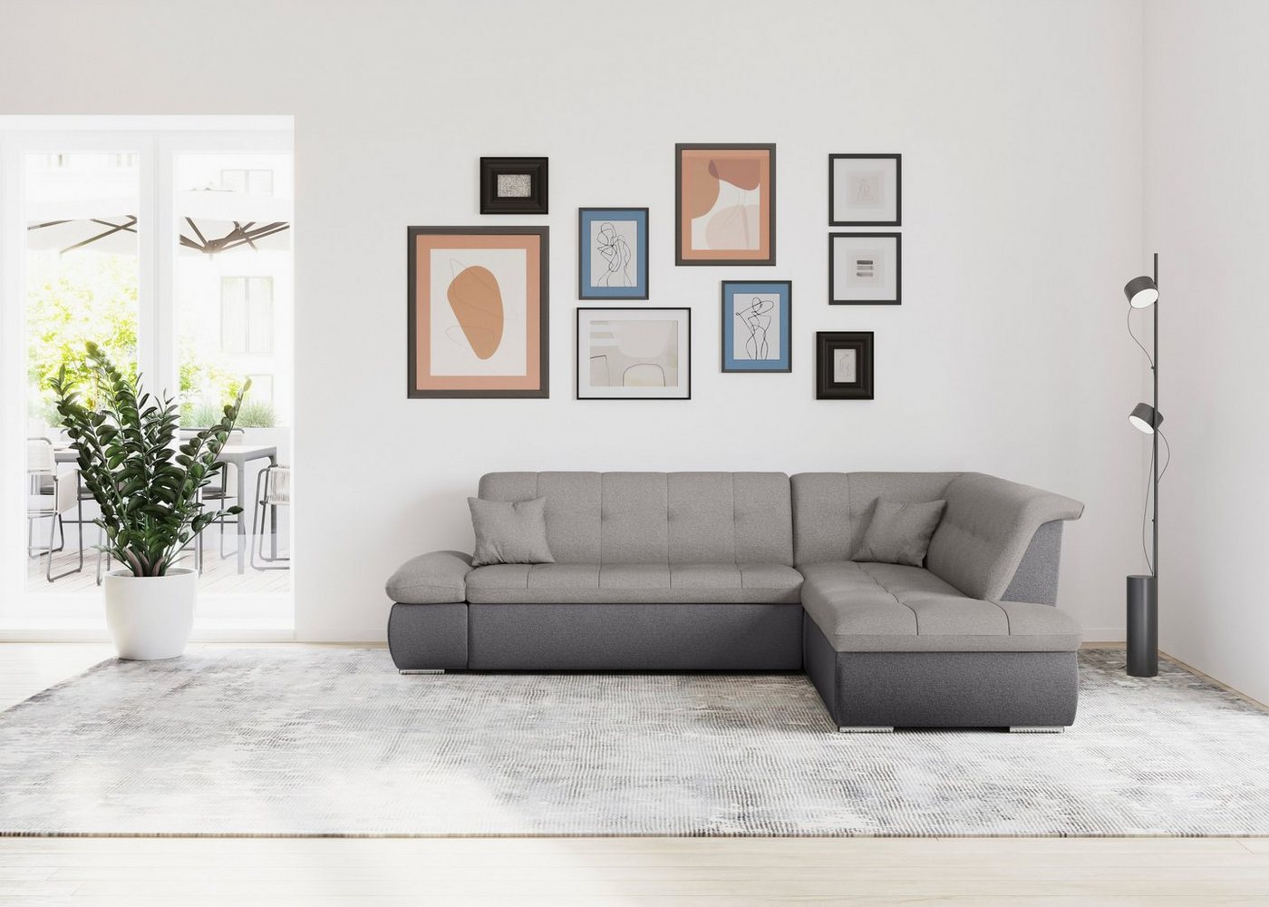 DOMO collection Ecksofa Moric L-Form, wahlweise mit Bettfunktion und Armlehnenverstellung, auch in Cord von DOMO collection