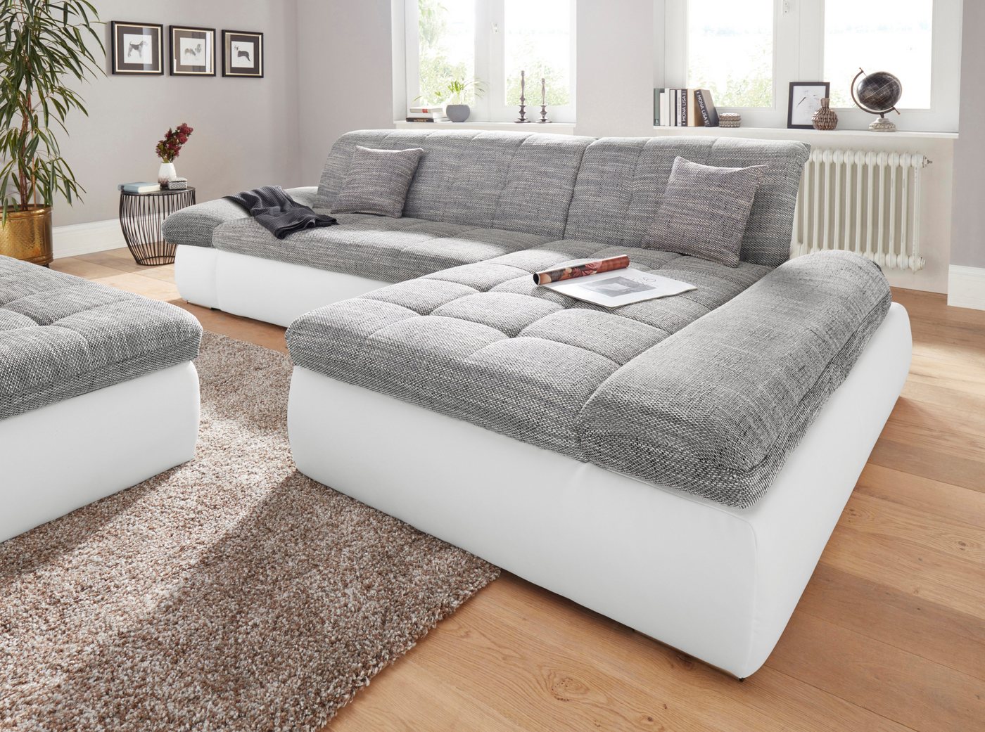 DOMO collection Ecksofa Moric Luxus - B/T/H 300/172/80 cm, XXL-Format, L-Form, bis 140kg pro Sitzplatz belastbar von DOMO collection