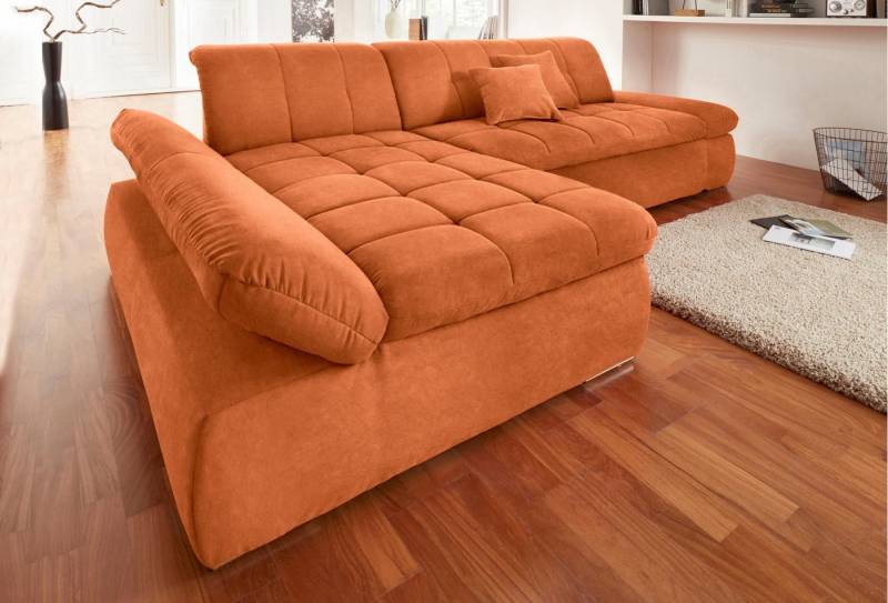 DOMO collection Ecksofa NMoric XXL, B/T/H: 300/172/80cm, L-Form, wahlweise mit Bettfunktion und Armlehnverstellung von DOMO collection