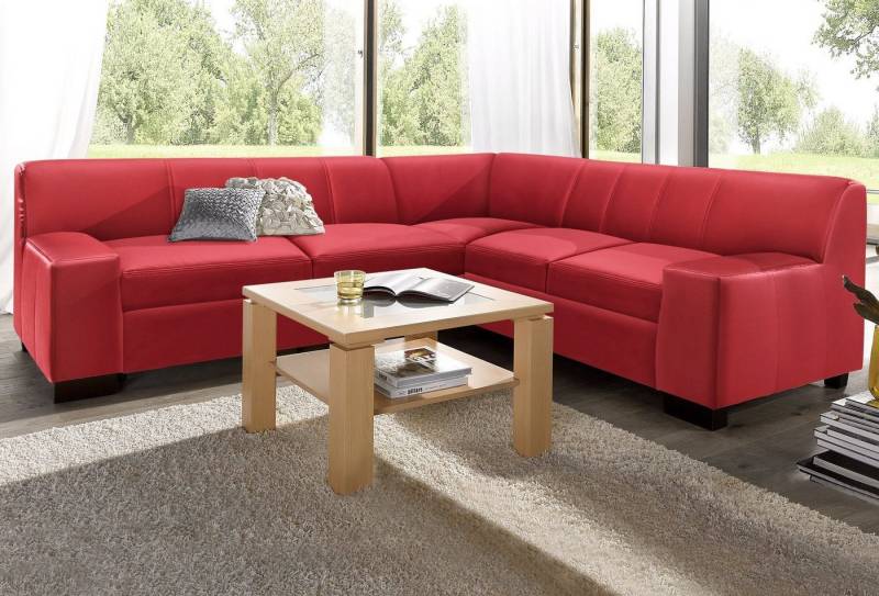 DOMO collection Ecksofa Norma Top, elegant und modern, flache Armlehnen, L-Form, wahlweise mit Bettfunktion von DOMO collection