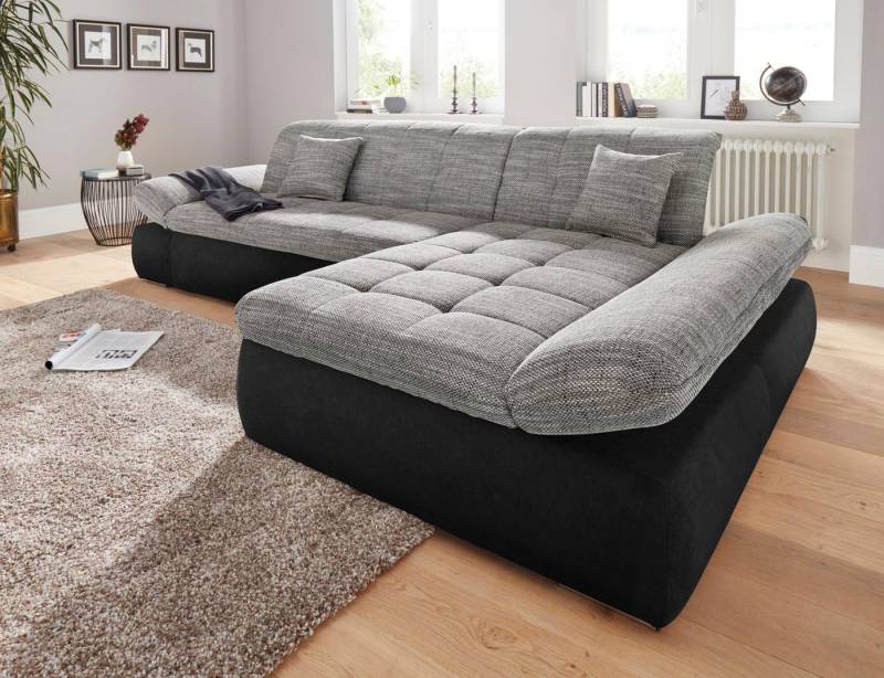 DOMO collection Ecksofa PB Moric wahlweise mit Bettfunktion + Armteilverstellung, L-Form, im XXL-Format, B/T/H:300/172/80 cm, feine Steppung von DOMO collection
