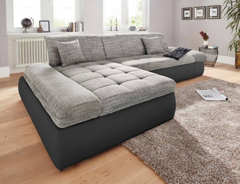 DOMO collection Ecksofa PB Moric wahlweise mit Bettfunktion + Armteilverstellung, L-Form, im XXL-Format, B/T/H:300/172/80 cm, feine Steppung von DOMO collection