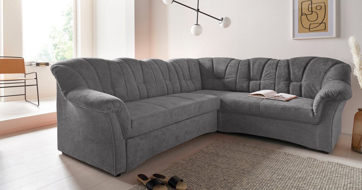 DOMO collection Ecksofa Papenburg B/T/H: 242/190/84 cm L-Form, wahlweise mit Bettfunktion, Langer Schenkel links oder rechts von DOMO collection