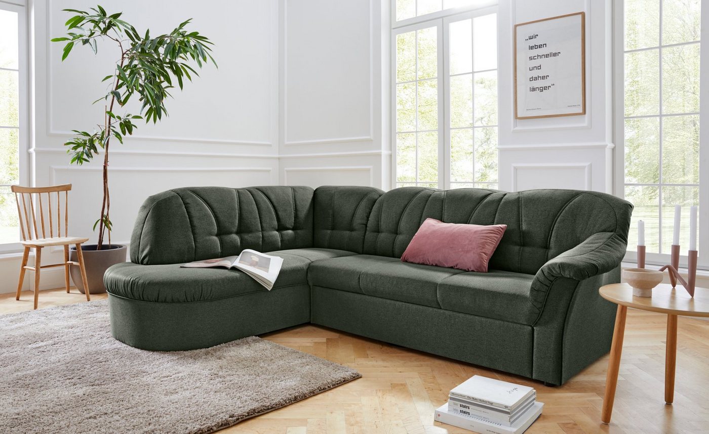 DOMO collection Ecksofa Pegnitz, elegante Rückensteppung, zeitlose Formensprache, L-Form, wahlweise mit Bettfunktion DOMO collection Ecksofa Pegnitz, elegante Rückensteppung, zeitlose Formensprache, L-Form, wahlweise mit Bettfunktion von DOMO collection