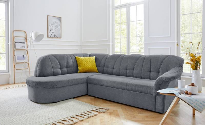 DOMO collection Ecksofa Pegnitz, elegante Rückensteppung, zeitlose Formensprache, L-Form, wahlweise mit Bettfunktion von DOMO collection