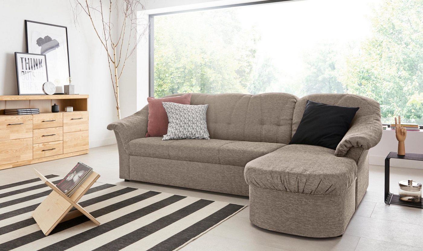 DOMO collection Ecksofa Pegnitz, elegante Rückensteppung, kompakte Stellmaße 238/141cm, L-Form, wahlweise mit Bettfunktion DOMO collection Ecksofa Pegnitz, elegante Rückensteppung, kompakte Stellmaße 238/141cm, L-Form, wahlweise mit Bettfunktion von DOMO collection