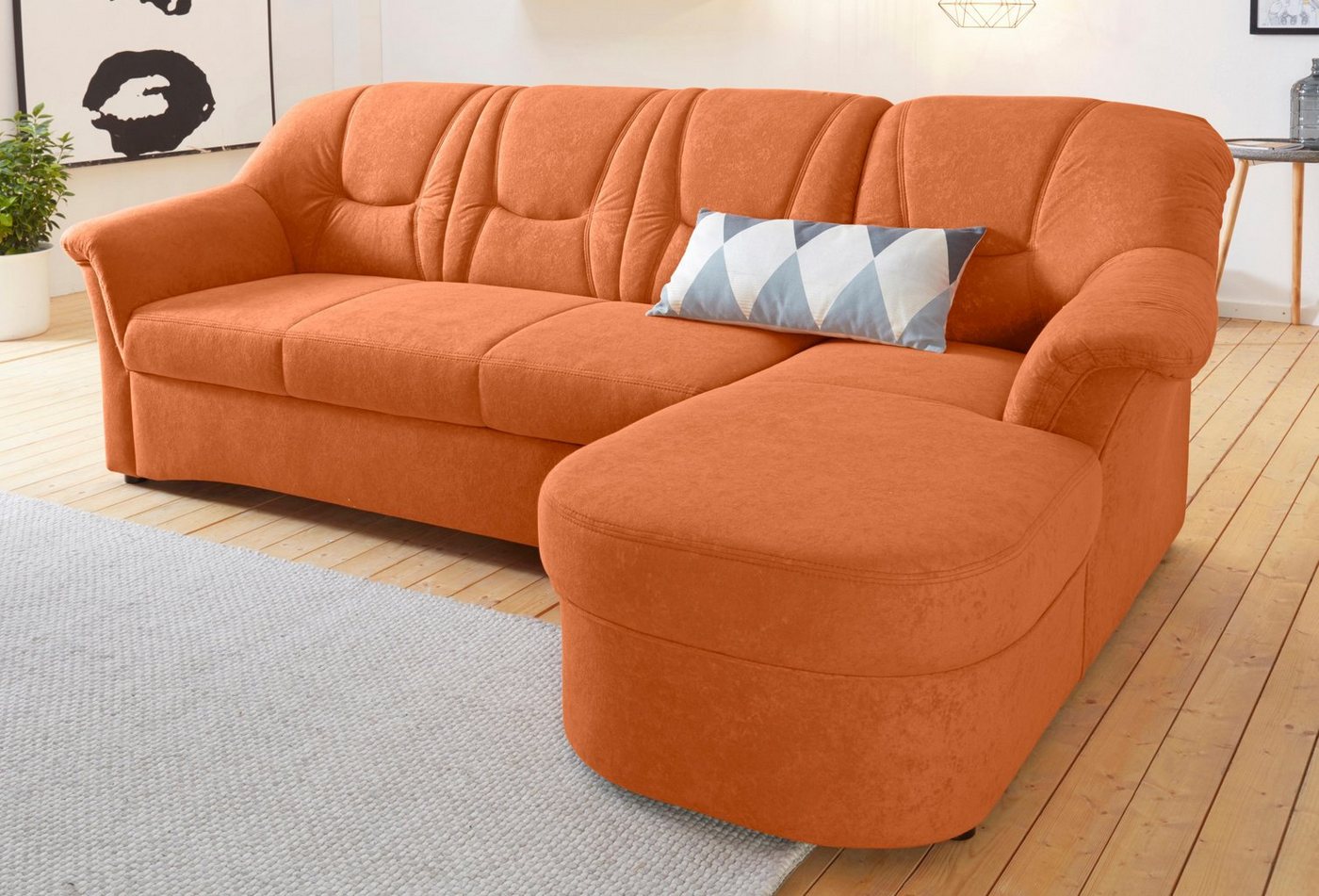 DOMO collection Ecksofa Sarafina L-Form, wahlweise mit Bettfunktion, optional mit Federkern von DOMO collection