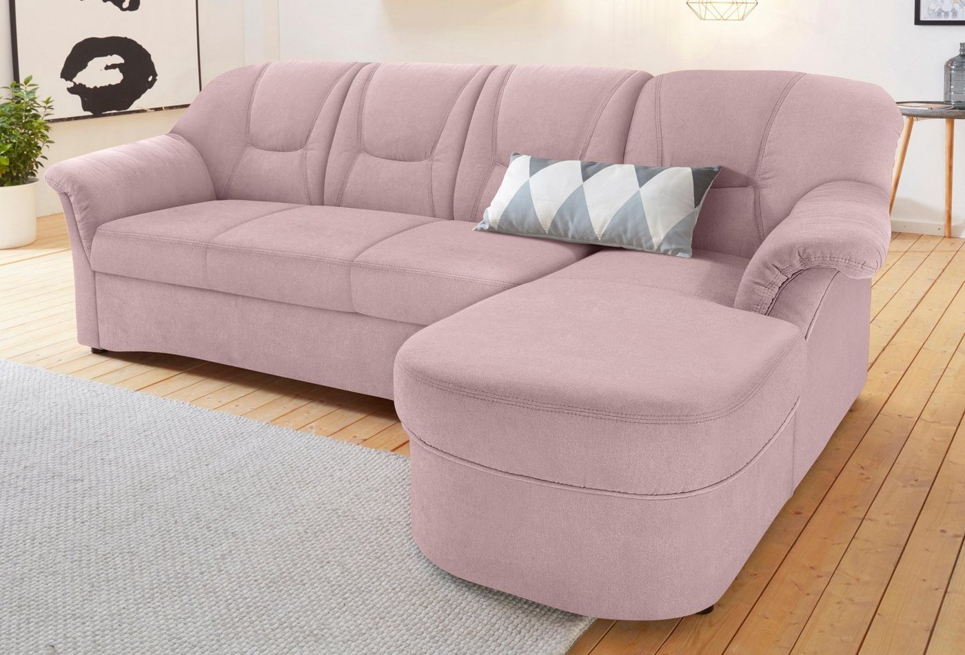 DOMO collection Ecksofa Sarafina L-Form, wahlweise mit Bettfunktion, optional mit Federkern von DOMO collection