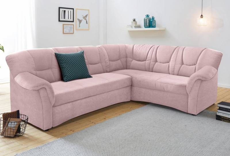 DOMO collection Ecksofa Sarafina zeitlos und komfortabel, optional mit Federkern, L-Form, wahlweise mit Bettfunktion von DOMO collection
