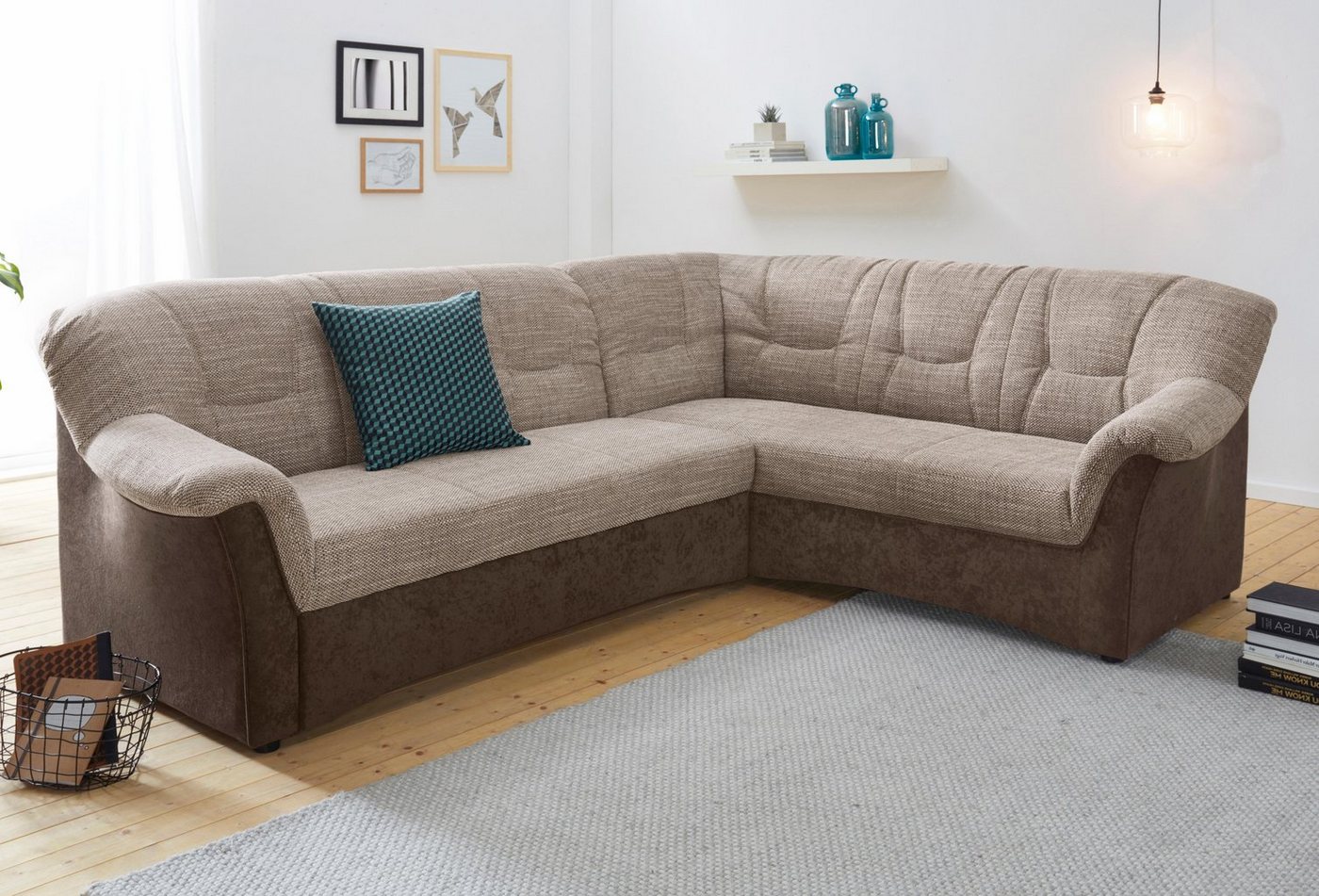 DOMO collection Ecksofa Sarafina L-Form, wahlweise mit Bettfunktion, optional mit Federkern von DOMO collection