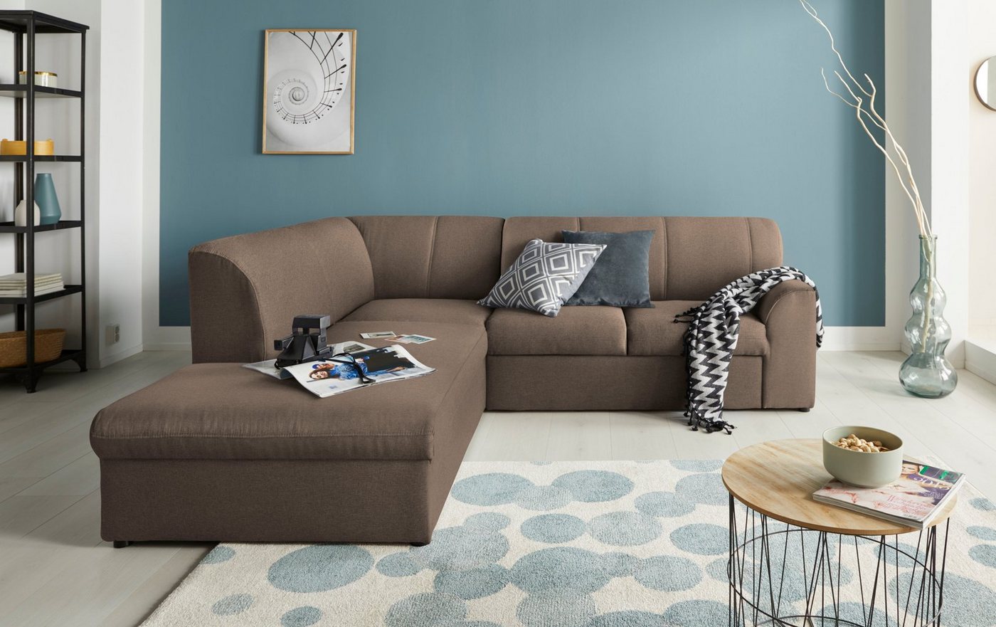 DOMO collection Ecksofa Topper L-Form, mit Ottomane, wahlweise mit Schlaffunktion von DOMO collection