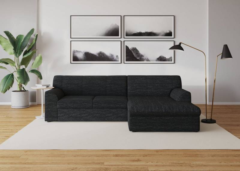 DOMO collection Ecksofa Topper, elegant und zeitlos, kompaktes Stellmaß 245/155cm, L-Form, mit Recamiere, wahlweise mit Schlaffunktion von DOMO collection