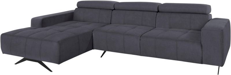 DOMO collection Ecksofa Trento L-Form, mit Kufenfuß oder Einzelfuß, wahlweise mit Kopfteilverstellung, Recamiere links/rechts bestellbar von DOMO collection