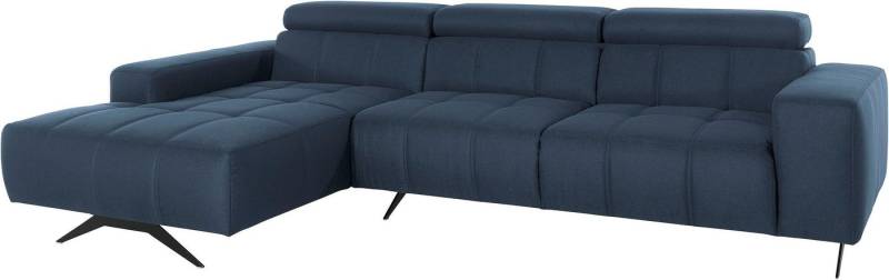 DOMO collection Ecksofa Trento L-Form, mit Kufenfuß oder Einzelfuß, wahlweise mit Kopfteilverstellung, Recamiere links/rechts bestellbar von DOMO collection