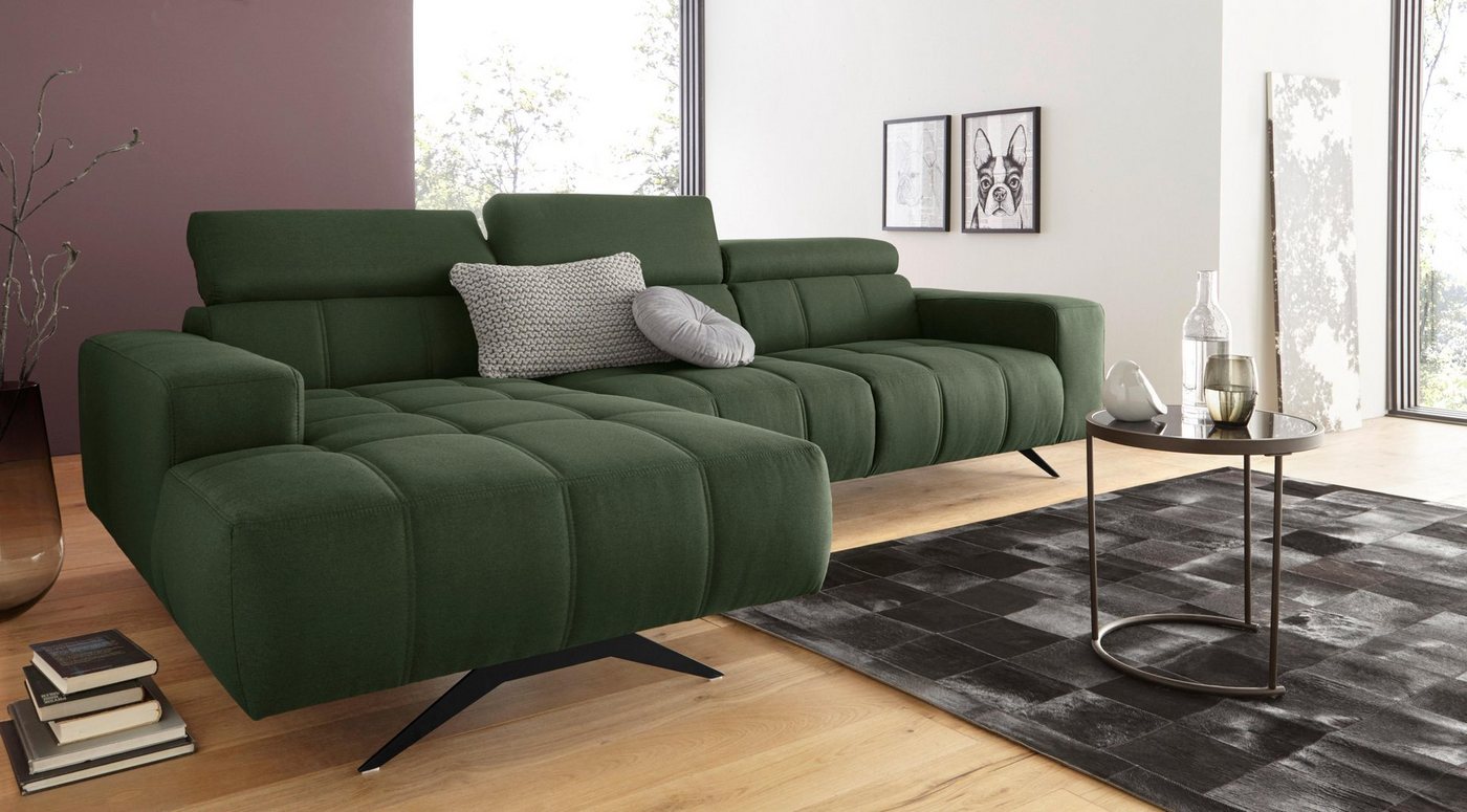 DOMO collection Ecksofa Trento L-Form, wahlweise mit Kopfteilverstellung, Recamiere links/rechts bestellbar von DOMO collection