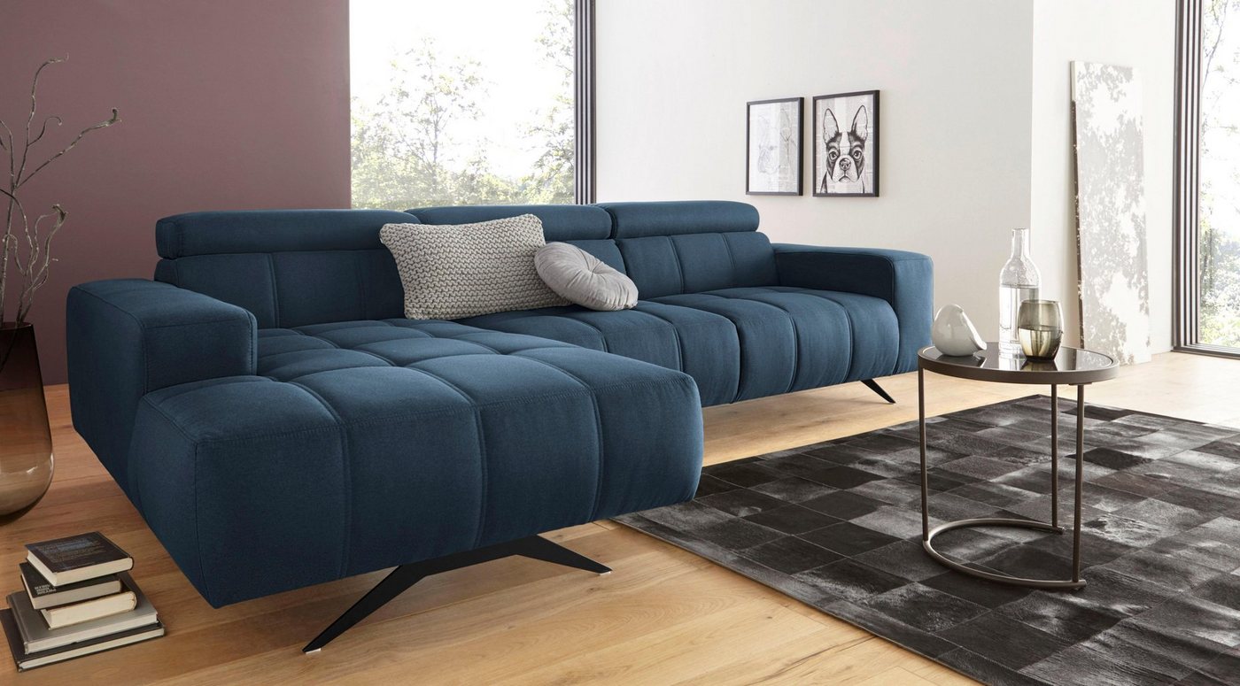 DOMO collection Ecksofa Trento L-Form, wahlweise mit Kopfteilverstellung, Recamiere links/rechts bestellbar von DOMO collection