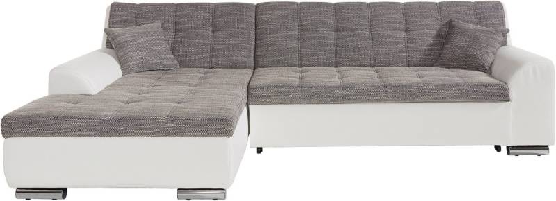 DOMO collection Ecksofa Treviso viele Bezüge, auch in Cord, L-Form, B/T/H: 267/80/83 cm, wahlweise mit Bettfunktion, incl. Zierkissen, hochwertige Steppung von DOMO collection