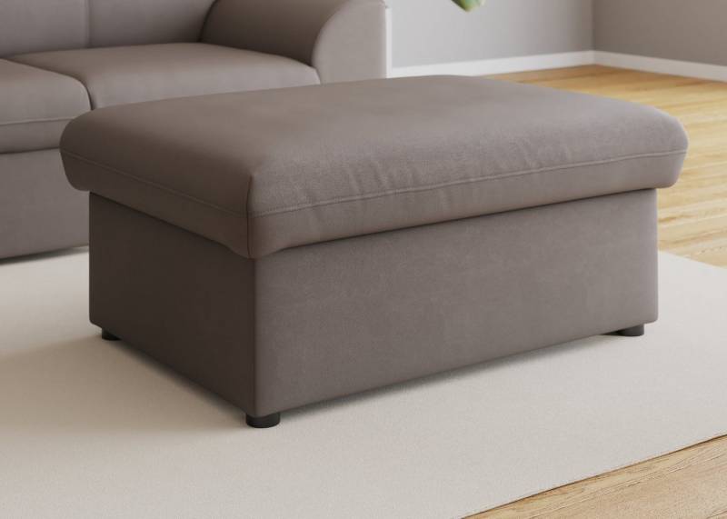 DOMO collection Hocker Topper, mit Wellenunterfederung, auf Kunststoffgleitern von DOMO collection