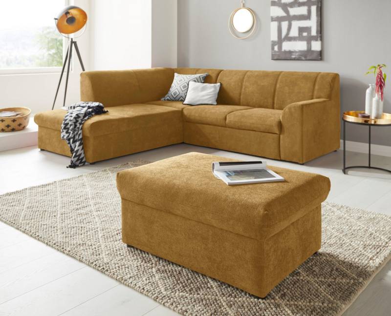 DOMO collection Hocker Topper, mit Wellenunterfederung, auf Kunststoffgleitern von DOMO collection