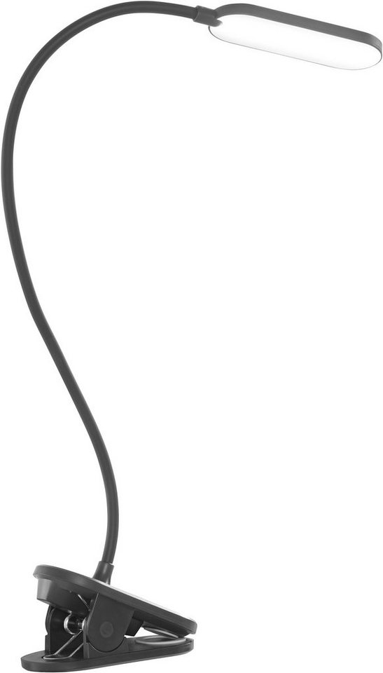 DOMO collection Klemmleuchte, Dimmfunktion, USB-Ladefunktion, LED fest integriert, Kaltweiß, mit USB-Lade- und Touchfunktion, dimmbar und verstellbar von DOMO collection