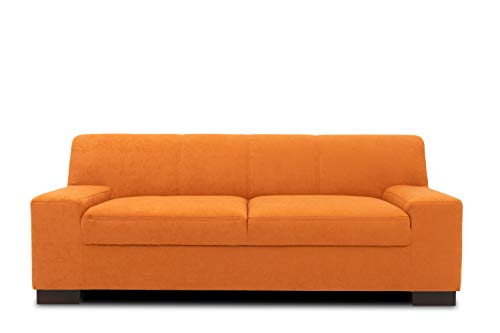 DOMO. collection Sofa Norma, 2-Sitzer Couch, 2er Polster-Garnitur mit Holzfüßen, 194 x 85 x 74 cm (BxTxH), Feinstoff orange DOMO. collection Sofa Norma, 2-Sitzer Couch, 2er Polster-Garnitur mit Holzfüßen, 194 x 85 x 74 cm (BxTxH), Feinstoff orange von DOMO. collection
