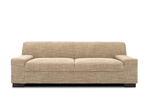 DOMO. Collection Norma Sofa , 3-Sitzer Couch , 3er Garnitur, 212x85x74 cm , Strukturstoff beige braun von DOMO. collection