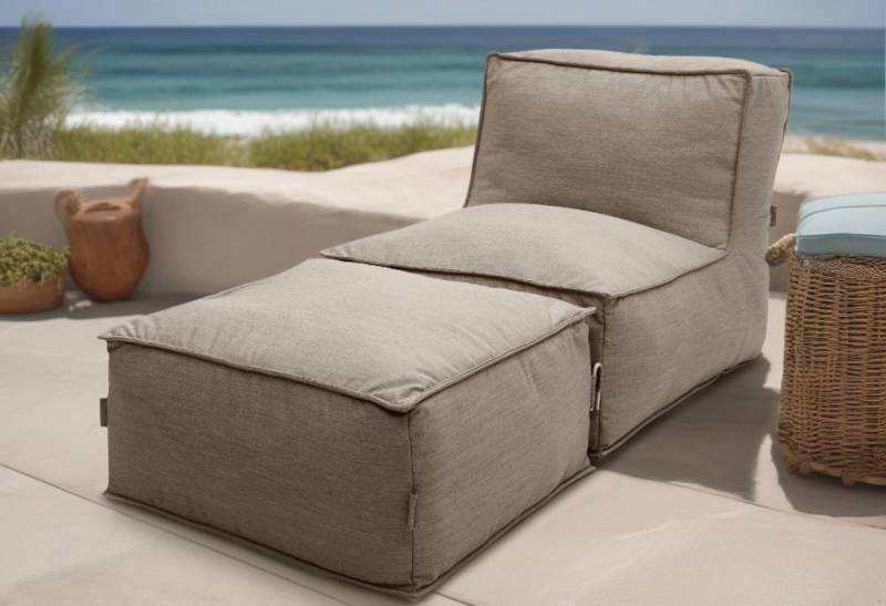 DOMO collection Sofaelement Fiu: einfach aufblasbar, für Camping, Garten, Terrasse, Balkon, wetterfester Outdoor Sessel 75/115/73 cm, klein verstaubar von DOMO collection