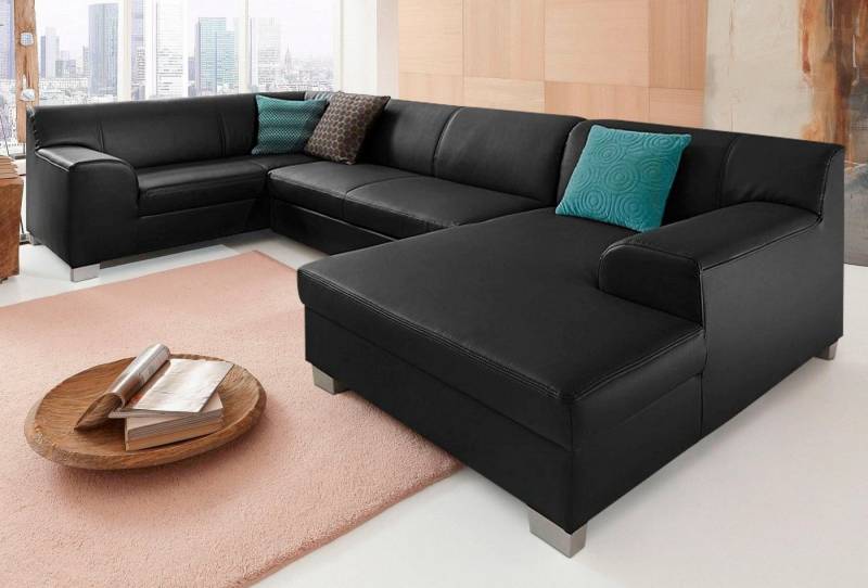 DOMO collection Wohnlandschaft Amando in vielen Bezugsvarianten, auch in Leder, komfortabel, U-Form, wahlweise mit Bettfunktion, fester Sitzkomfort, frei im Raum stellbar von DOMO collection