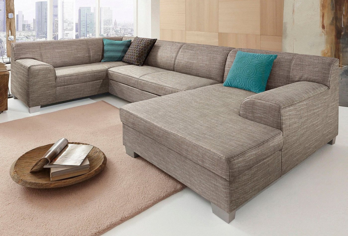 DOMO collection Wohnlandschaft Amando in vielen Bezugsvarianten, auch in Leder, komfortabel, U-Form, wahlweise mit Bettfunktion, fester Sitzkomfort, frei im Raum stellbar DOMO collection Wohnlandschaft Amando in vielen Bezugsvarianten, auch in Leder, komfortabel, U-Form, wahlweise mit Bettfunktion, fester Sitzkomfort, frei im Raum stellbar von DOMO collection