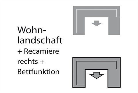 DOMO collection Wohnlandschaft Amando U-Form, wahlweise mit Bettfunktion, frei im Raum stellbar von DOMO collection