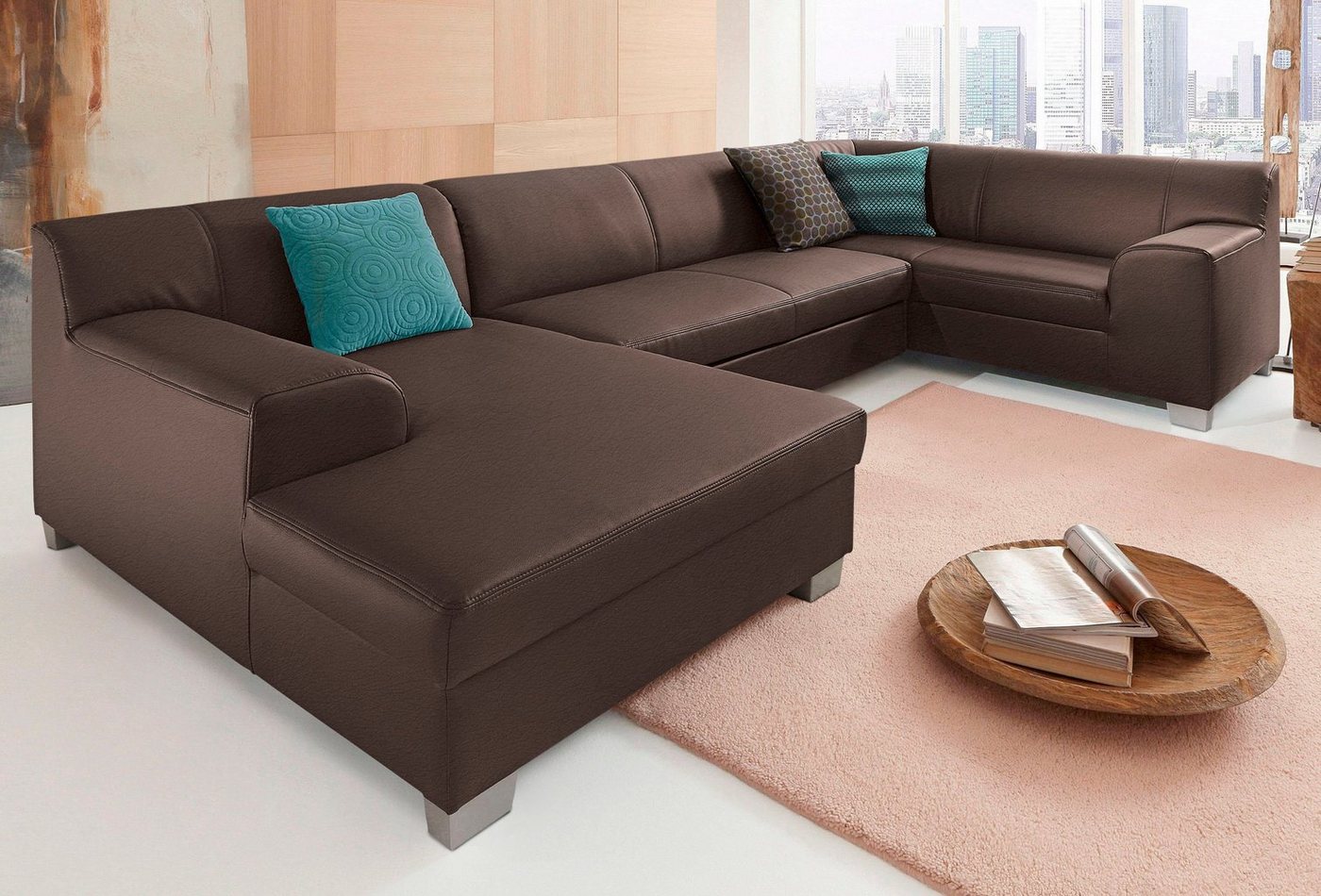 DOMO collection Wohnlandschaft Amando in vielen Bezugsvarianten, auch in Leder, komfortabel, U-Form, wahlweise mit Bettfunktion, fester Sitzkomfort, frei im Raum stellbar DOMO collection Wohnlandschaft Amando in vielen Bezugsvarianten, auch in Leder, komfortabel, U-Form, wahlweise mit Bettfunktion, fester Sitzkomfort, frei im Raum stellbar von DOMO collection