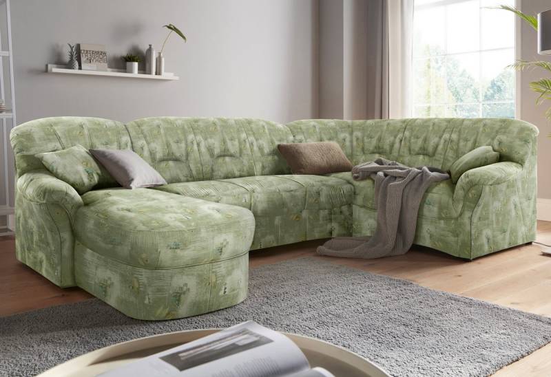 DOMO collection Wohnlandschaft Bahia U-Form, B/T: 308/200 cm, mit Federkern, belastbar bis 140kg/Sitz, Microfaser, natur von DOMO collection