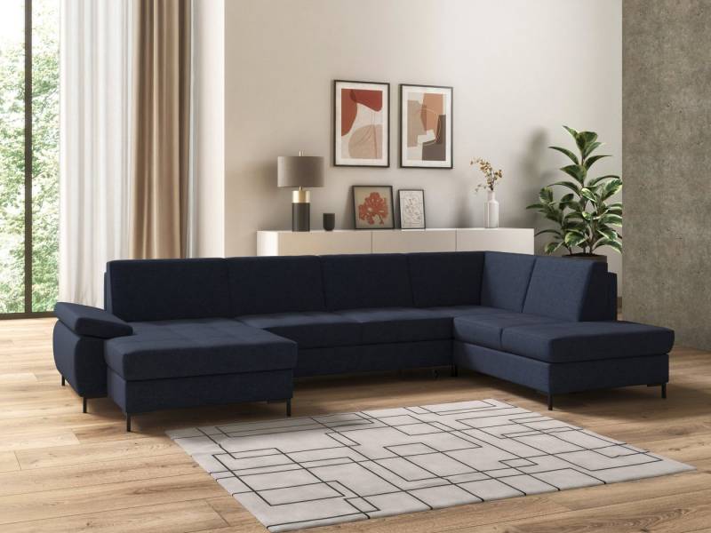 DOMO collection Wohnlandschaft Capelo, komfortabel, klare Linien zeichnen dieses Design aus, U-Form, mit Armteilverstellung, wahlweise mit Bettfunktion, Federkern von DOMO collection