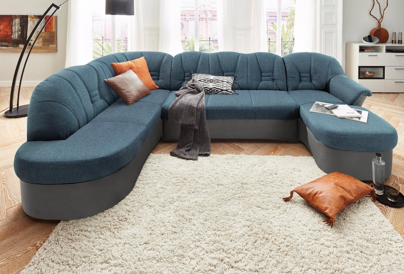 DOMO collection Wohnlandschaft Elva U-Form, wahlweise mit Bettfunktion und Federkern DOMO collection Wohnlandschaft Elva U-Form, wahlweise mit Bettfunktion und Federkern von DOMO collection